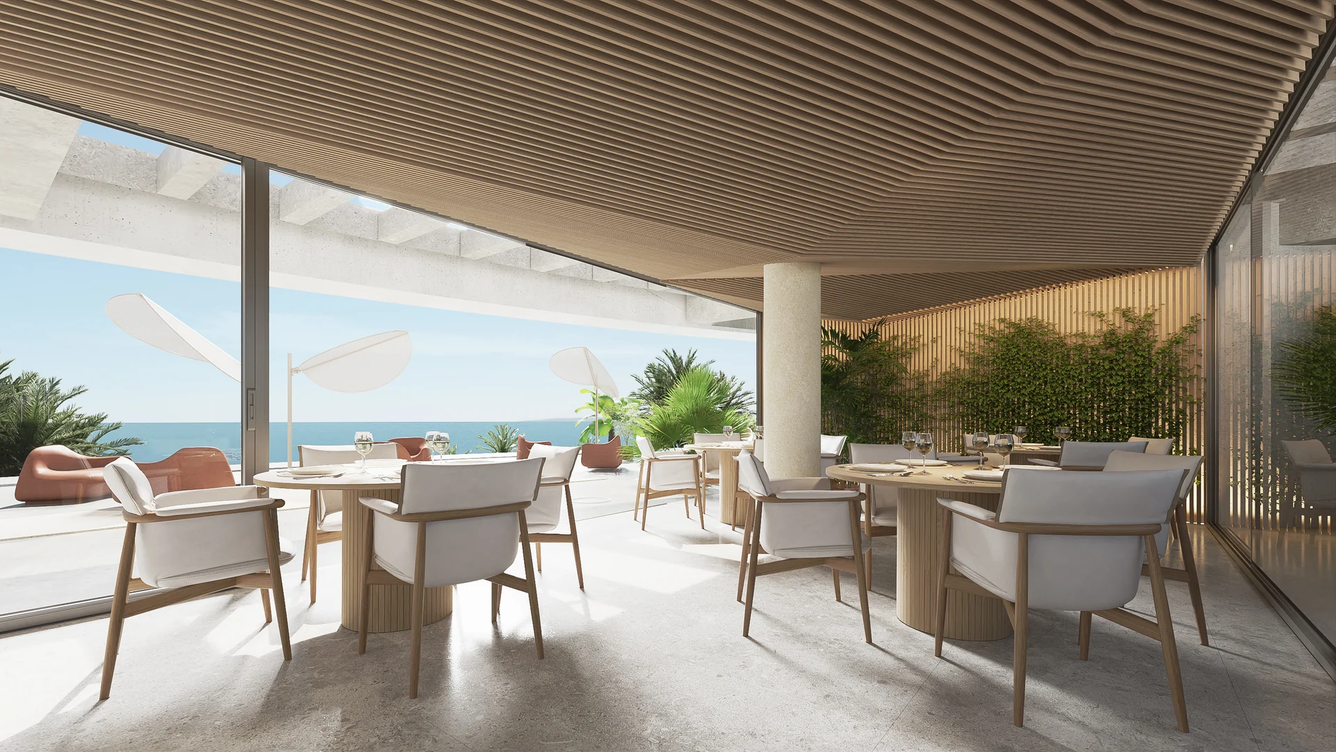 Espaces gastronomiques de premier plan et terrasses culinaires sur le quai.
